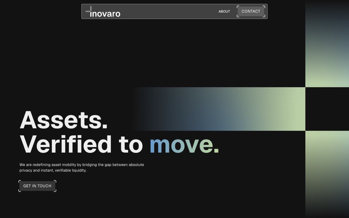 Inovaro website homepage