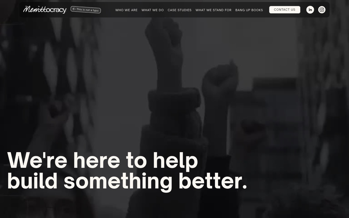 The Merrittocracy website homepage